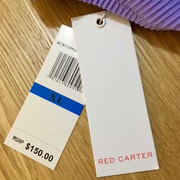 RED CARTER Riviera Sunset Plunge Ribbed One Piece - Picture 5 of 6